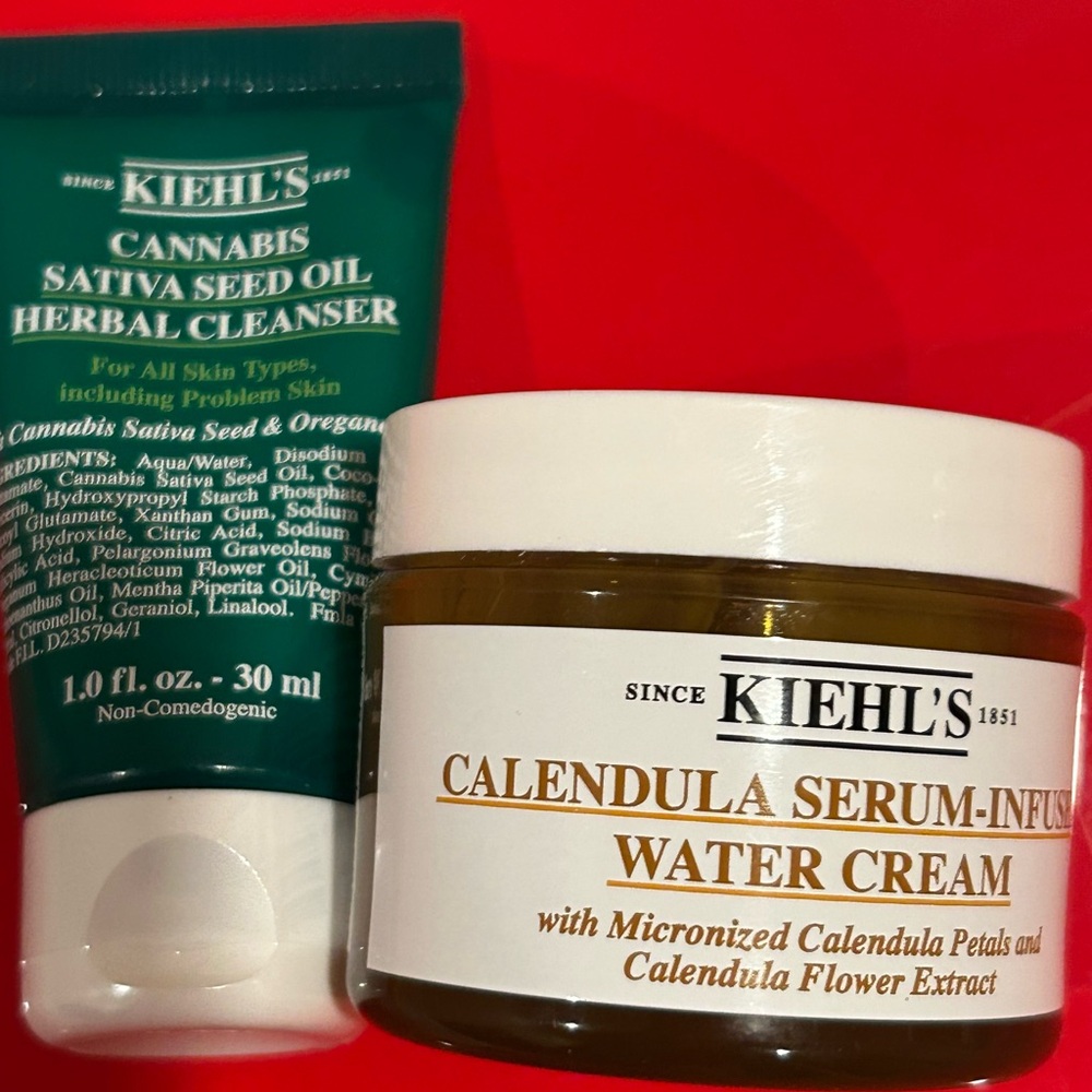Kiehl's Bundle -Serum Water Cream Calendula & Herbal Cleanser.